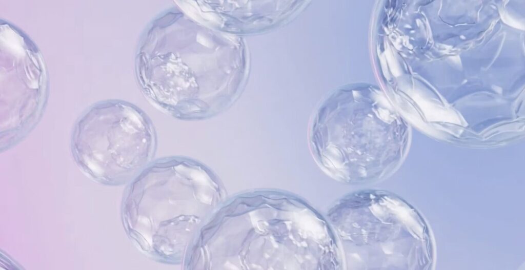 close up of organic cells